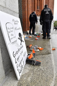 Protest gegen Flüchtlingspolitik in Berlin