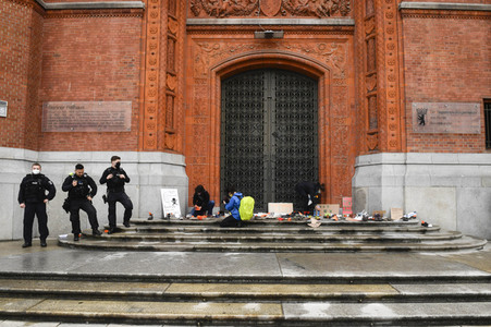 Protest gegen Flüchtlingspolitik in Berlin