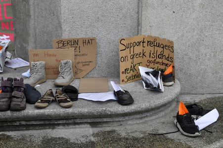 Protest gegen Flüchtlingspolitik in Berlin