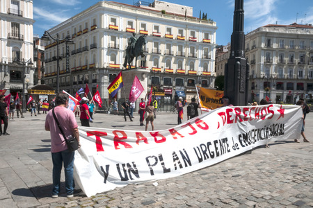 Corona-Protest der PCPE in Madrid