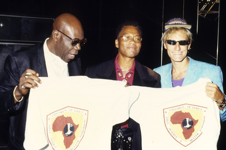 Pressekonferenz mit Manu Dibango in London