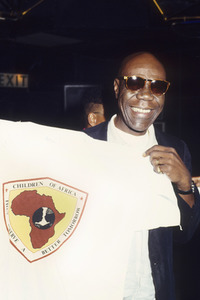 Pressekonferenz mit Manu Dibango in London