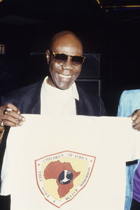 Pressekonferenz mit Manu Dibango in London