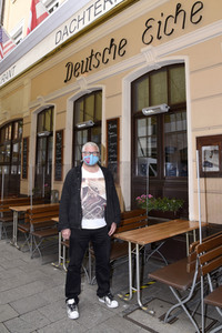 Fototermin mit Simon Pearce und Moses Wolff in München