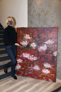 Simone von Anhalt im Friseursalon 'Figaro' in München