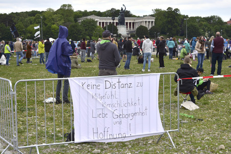 Demonstration gegen die Coronamaßnahmen in München