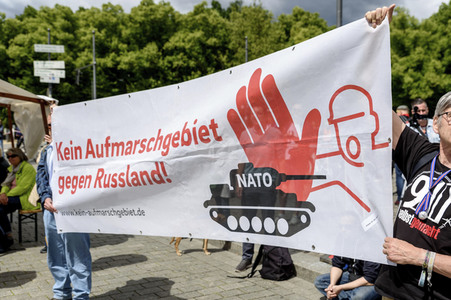 Ramstein Demo in Berlin