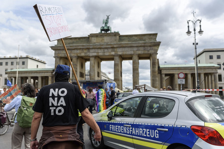 Ramstein Demo in Berlin