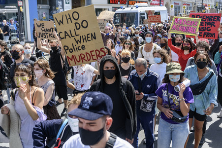 Gedenk-Demonstration zum Mord an George Floyd