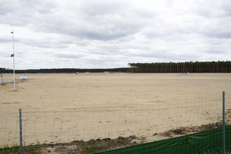 Das Baugelände der Tesla Gigafactory 4 in Grünheide