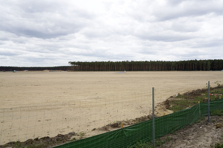 Das Baugelände der Tesla Gigafactory 4 in Grünheide