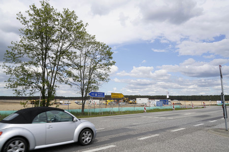 Das Baugelände der Tesla Gigafactory 4 in Grünheide