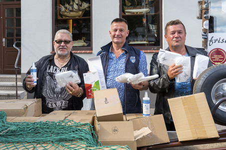 Rene Zierl bei einer Charity Aktion für Hilfsbedürftige in Hamburg