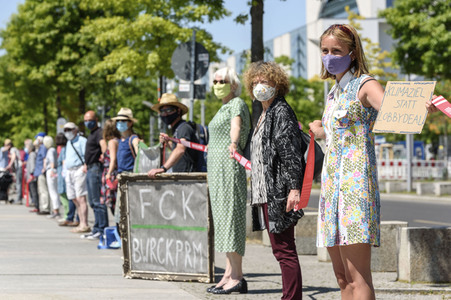 Protest gegen eine Abwrackprämie in Berlin