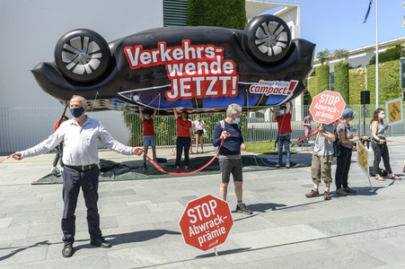 Protest gegen eine Abwrackprämie in Berlin