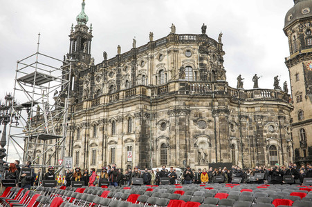 Demonstration 'Ohne uns ist Stille' in Dresden
