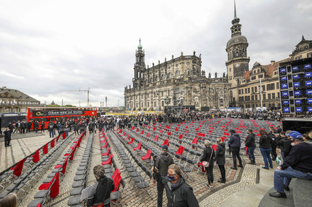 Demonstration 'Ohne uns ist Stille' in Dresden