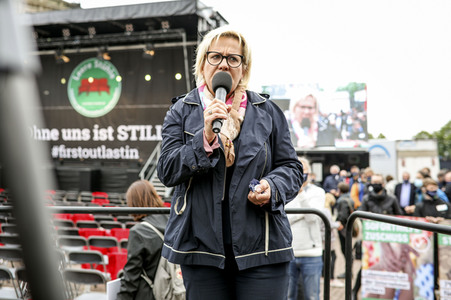 Demonstration 'Ohne uns ist Stille' in Dresden