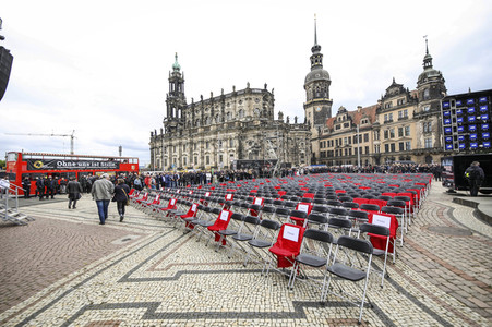 Demonstration 'Ohne uns ist Stille' in Dresden