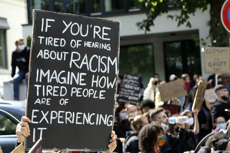 Demonstration 'Justice for Floyd - Stop killing blacks' in Hamburg