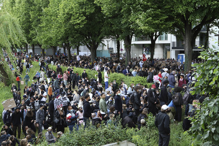 Demonstration 'Justice for Floyd - Stop killing blacks' in Hamburg