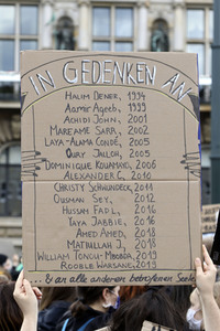 Demonstration 'Enough is Enough! - There can be no Peace without Justice!' in Hamburg