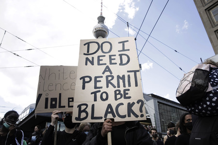 Demonstration 'Silent Demo' in Berlin