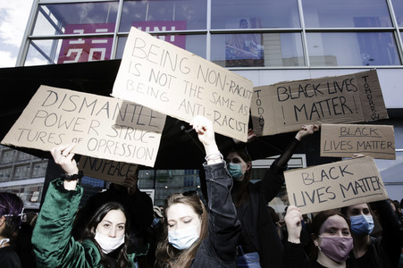 Demonstration 'Silent Demo' in Berlin