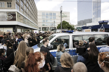 Demonstration 'Silent Demo' in Berlin