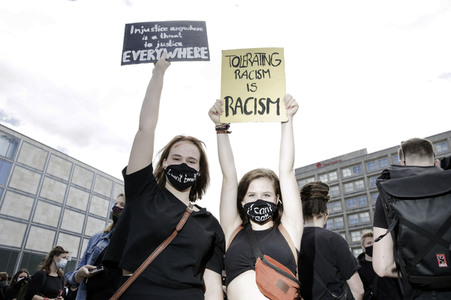 Demonstration 'Silent Demo' in Berlin