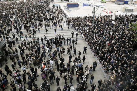 Demonstration 'Silent Demo' in Berlin