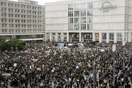 Demonstration 'Silent Demo' in Berlin