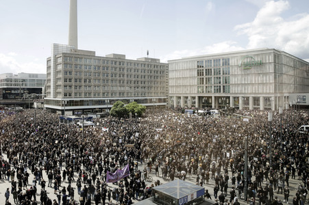 Demonstration 'Silent Demo' in Berlin