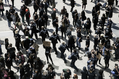 Demonstration 'Silent Demo' in Berlin