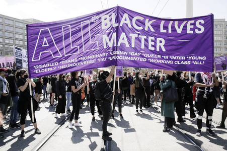 Demonstration 'Silent Demo' in Berlin