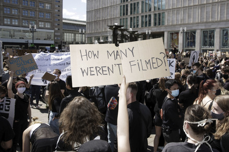 Demonstration 'Silent Demo' in Berlin