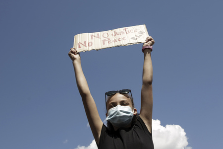 Demonstration 'Silent Demo' in Berlin