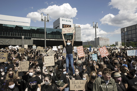 Demonstration 'Silent Demo' in Berlin