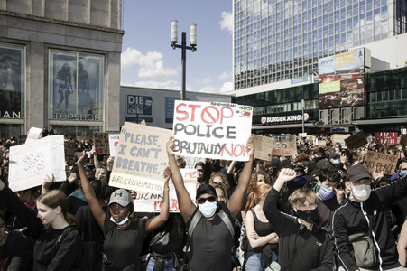 Demonstration 'Silent Demo' in Berlin