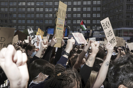 Demonstration 'Silent Demo' in Berlin