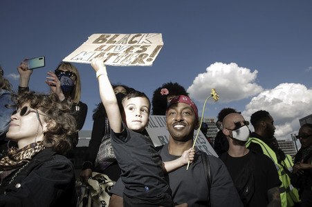 Demonstration 'Silent Demo' in Berlin