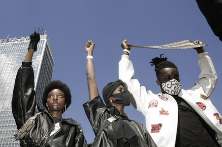 Demonstration 'Silent Demo' in Berlin