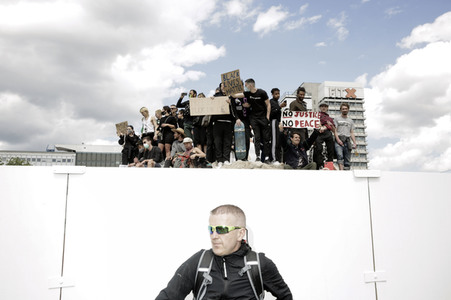 Demonstration 'Silent Demo' in Berlin