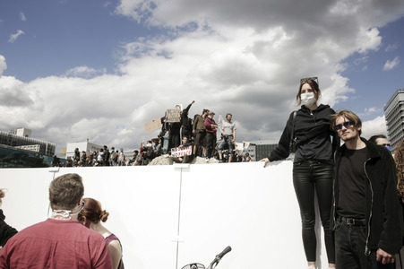 Demonstration 'Silent Demo' in Berlin