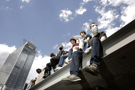 Demonstration 'Silent Demo' in Berlin
