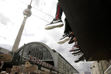 Demonstration 'Silent Demo' in Berlin