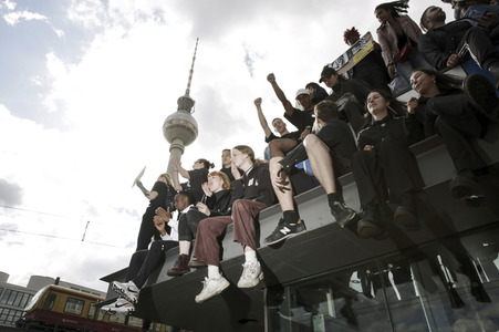 Demonstration 'Silent Demo' in Berlin