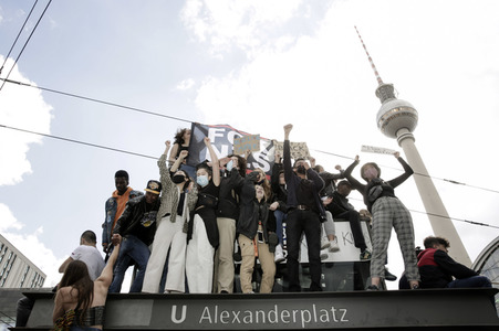 Demonstration 'Silent Demo' in Berlin