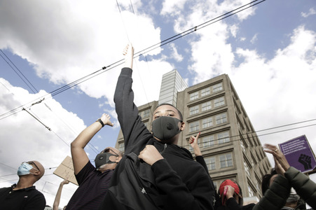 Demonstration 'Silent Demo' in Berlin