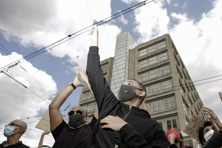 Demonstration 'Silent Demo' in Berlin